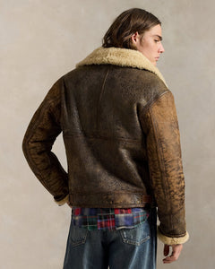 Ralph Lauren LeatherTrim Shearling Flight Jacket