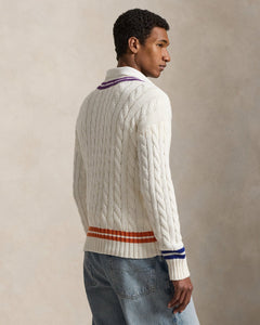 Ralph Lauren Embroidered CottonLinen Cricket Sweater