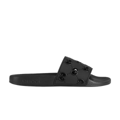 Gucci Wmns Rubber GG Slide 'Black'