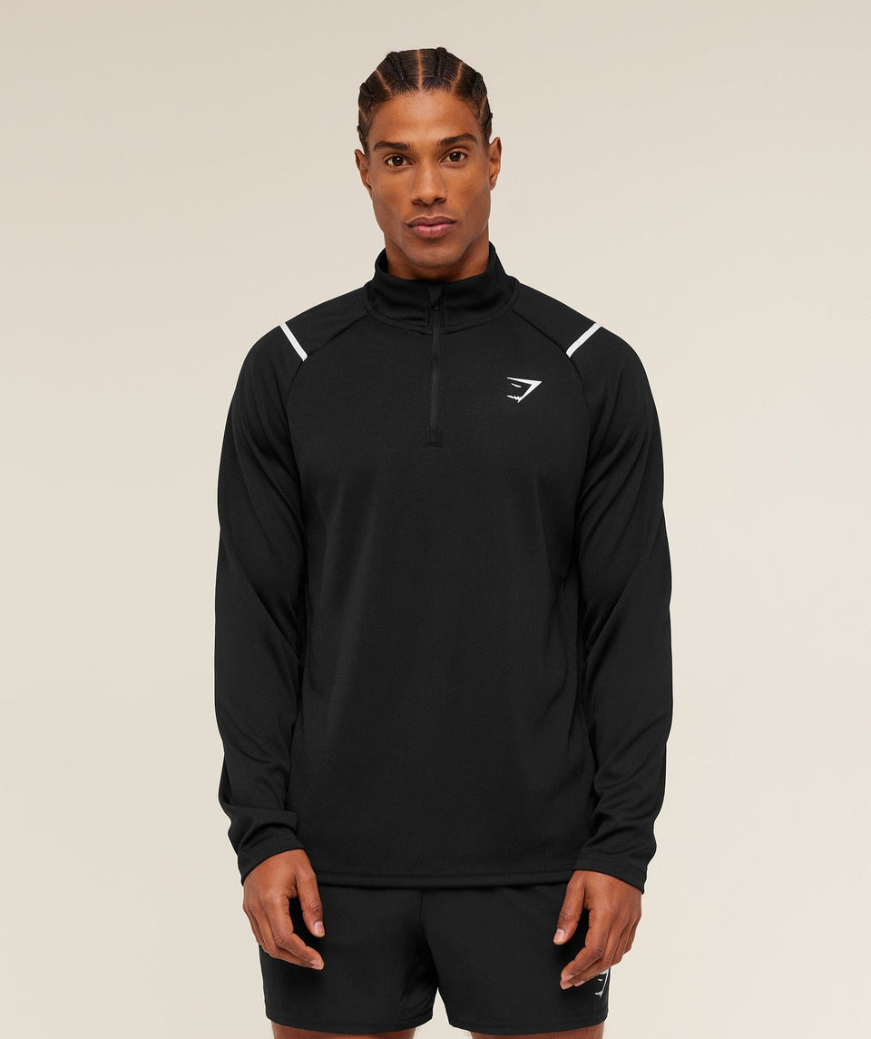 Gymshark Arrival Contrast 1/4 Zip Black