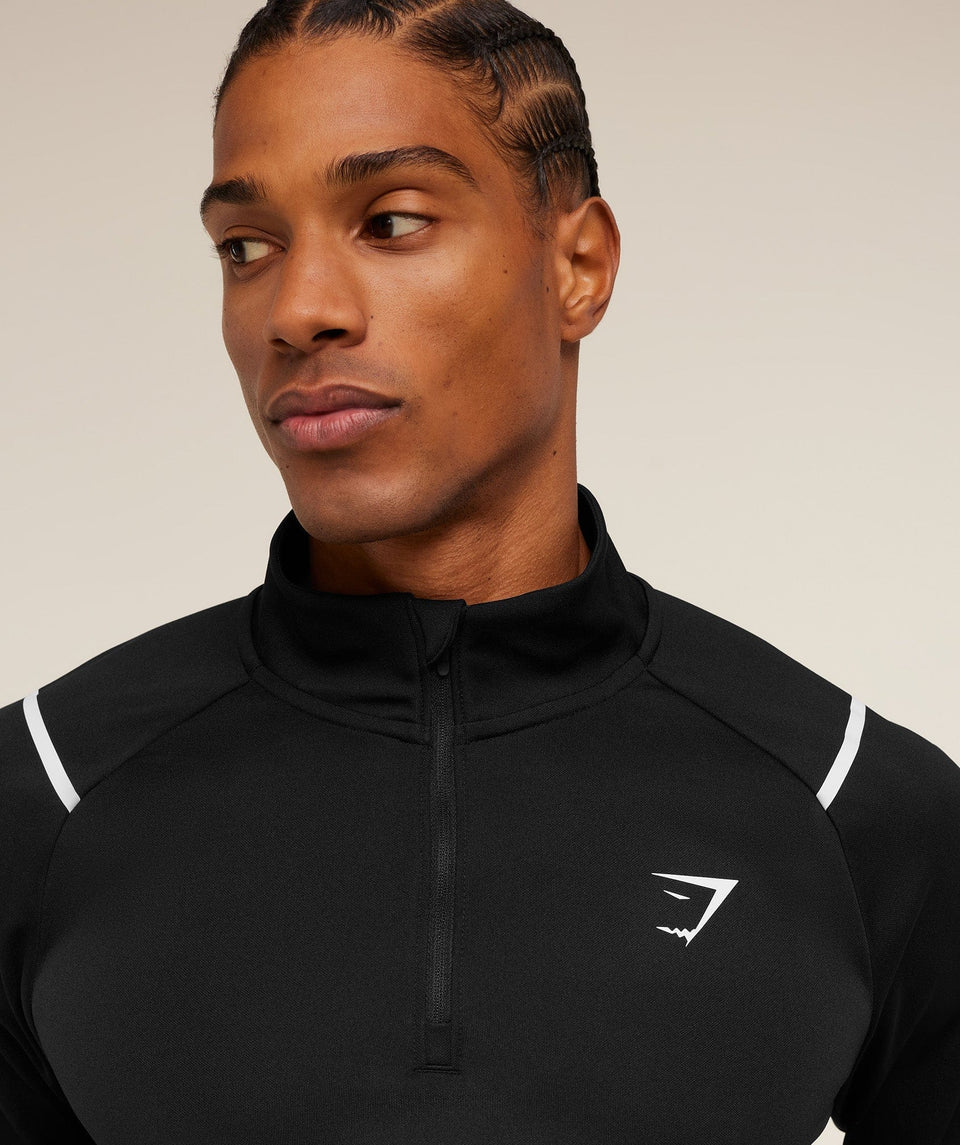 Gymshark Arrival Contrast 1/4 Zip Black