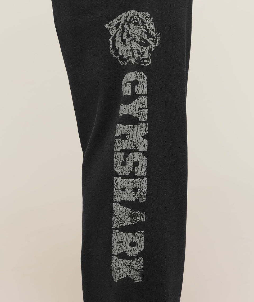 Gymshark Retro Collegiate Graphic Wide Leg Pants Black