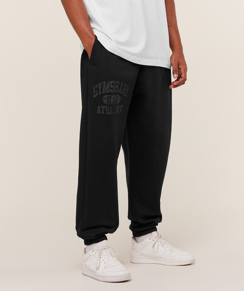 Gymshark Athletic Division Graphic Joggers GS Black