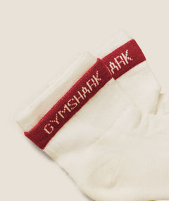 Gymshark Double Cuffed Socks Single Soft White