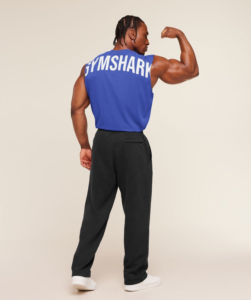 Gymshark Power Cut Off Tank Force Blue