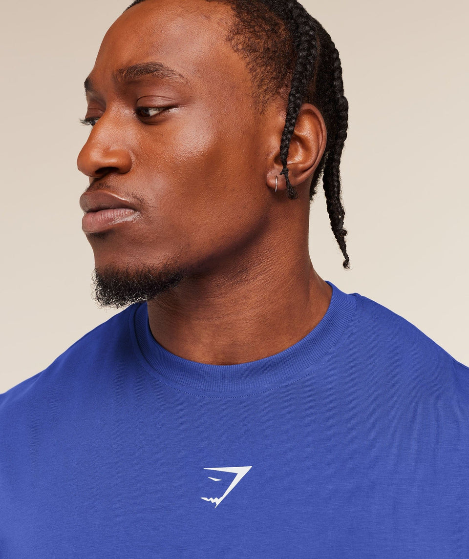 Gymshark Power Cut Off Tank Force Blue