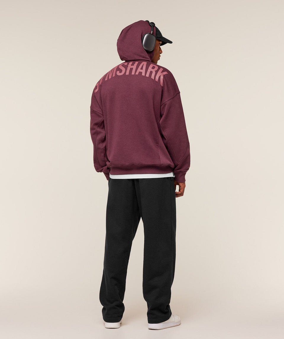 Gymshark Power Oversized Hoodie GS Impact Burgundy