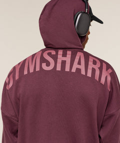 Gymshark Power Oversized Hoodie GS Impact Burgundy