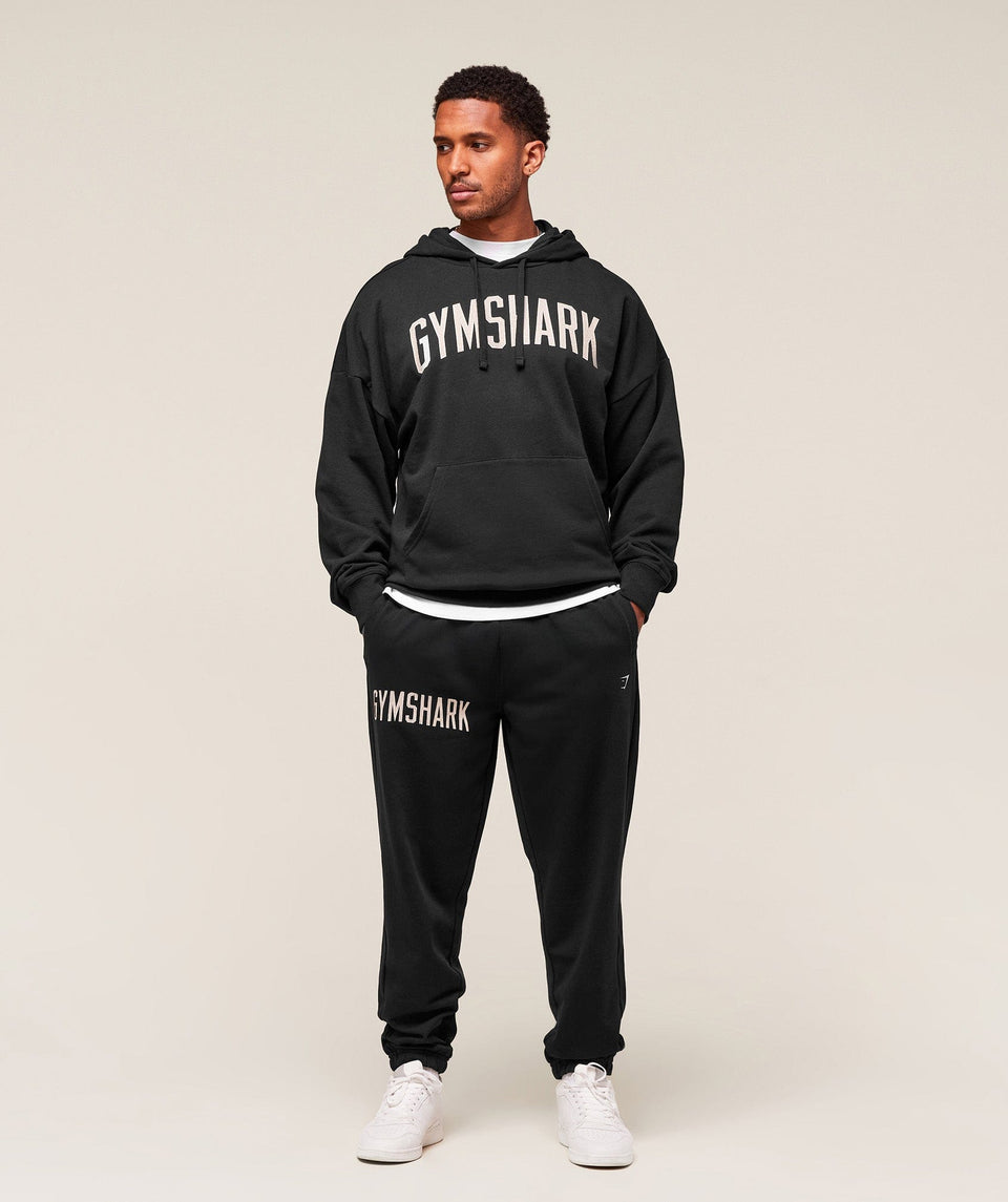 Gymshark Worn Graphic Joggers Black