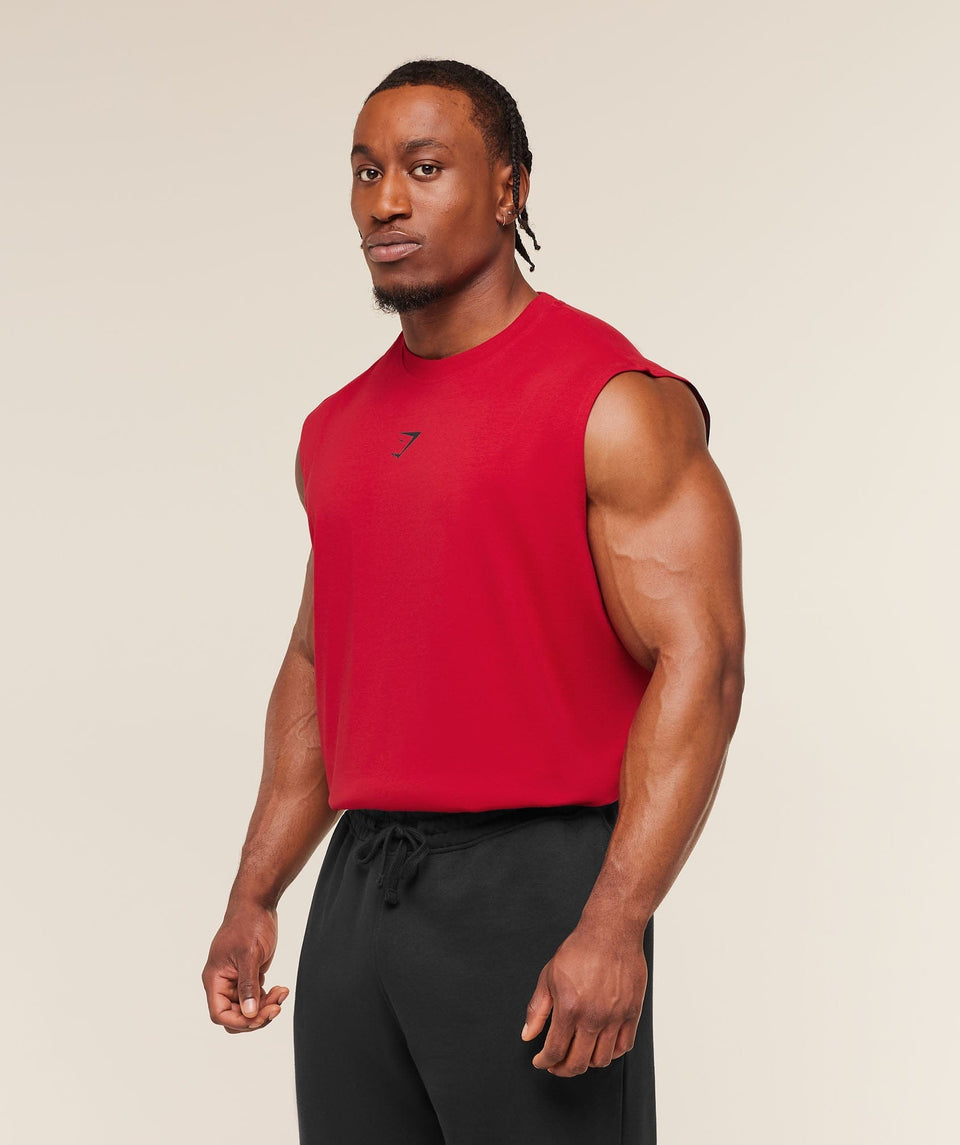 Gymshark Power Cut Off Tank Conditioning Red