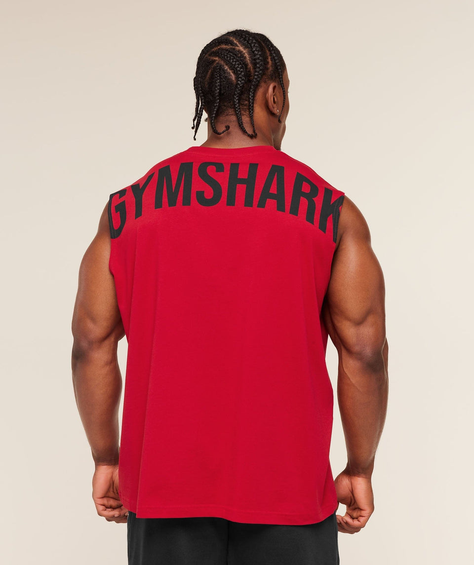 Gymshark Power Cut Off Tank Conditioning Red