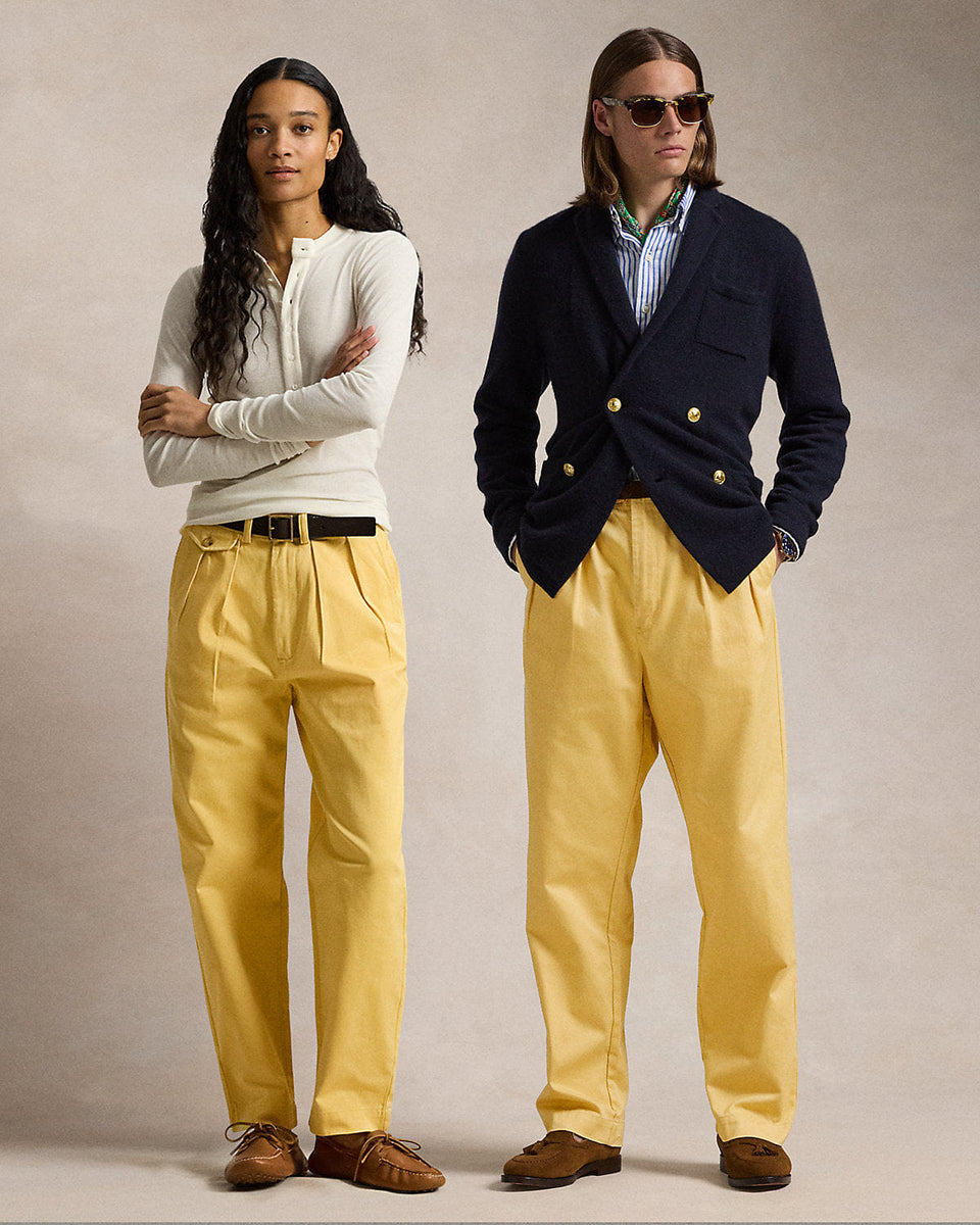 Ralph Lauren Whitman Relaxed Fit Pleated Chino Pant