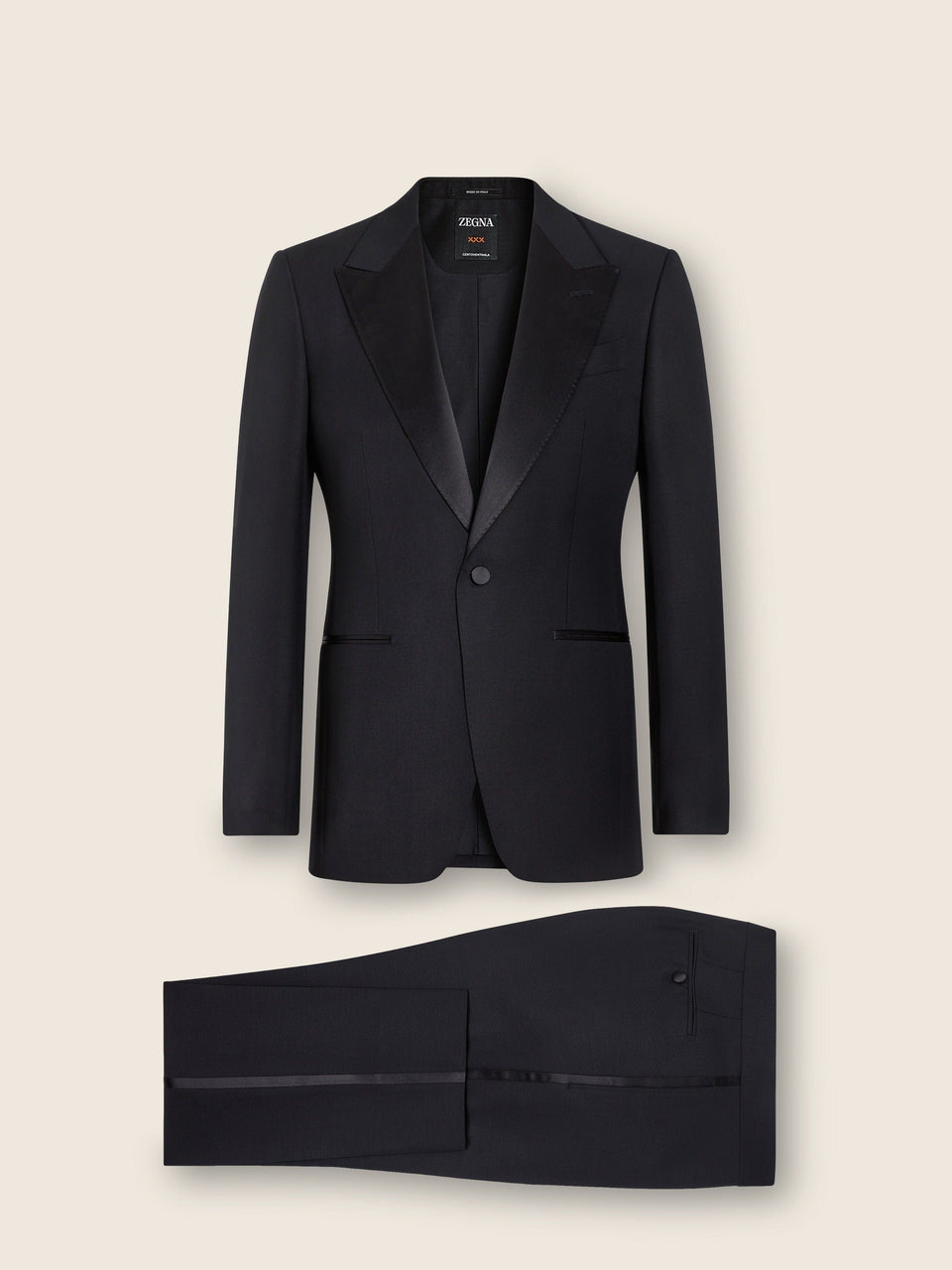 Zegna Black Centoventimila Wool And Mohair Tuxedo