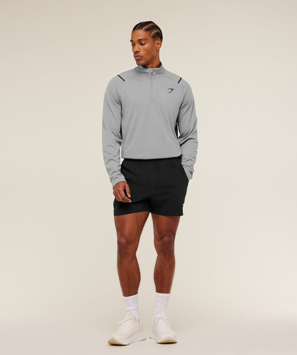 Gymshark Arrival Contrast 1/4 Zip Smokey Grey