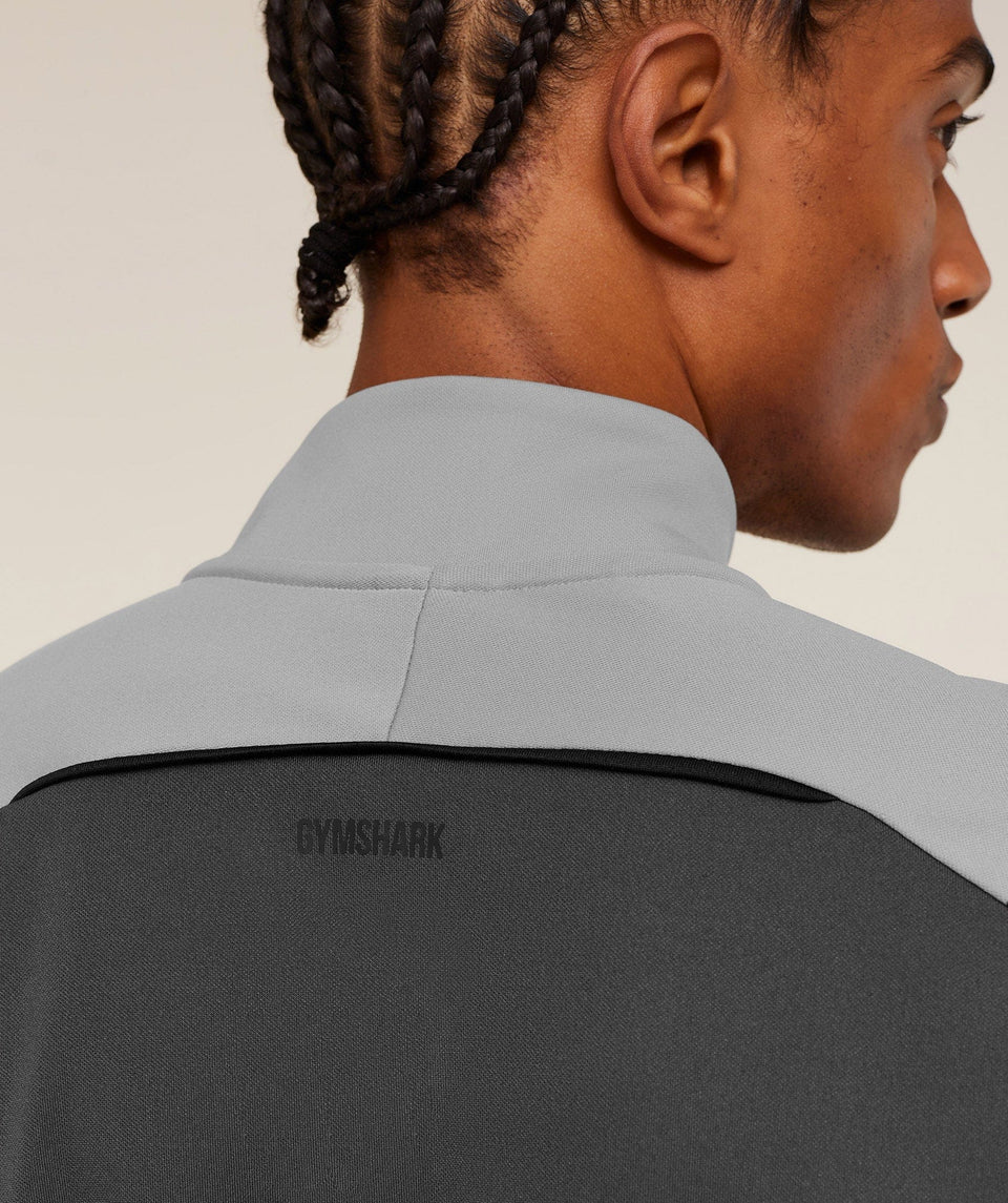 Gymshark Arrival Contrast 1/4 Zip Smokey Grey