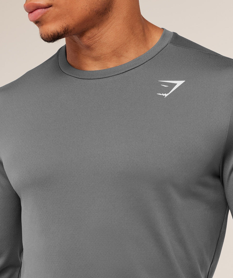 Gymshark Arrival Long Sleeve T-Shirt Silhouette Grey