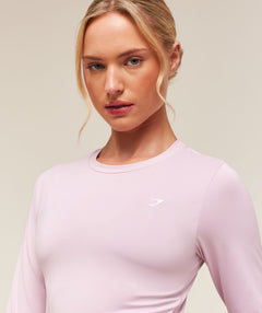 Women's Gymshark Training Midi Long Sleeve Top Haze Pink