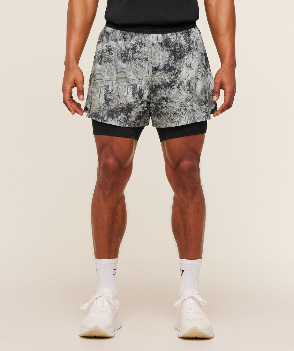 Gymshark Running 4" 2In1 Shorts Dark Grey