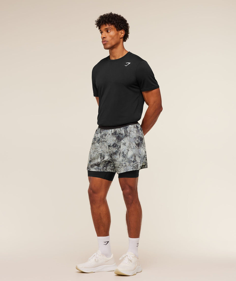 Gymshark Running 4" 2In1 Shorts Dark Grey