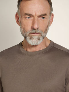 Zegna Dark Taupe Vellus Aureum T-Shirt