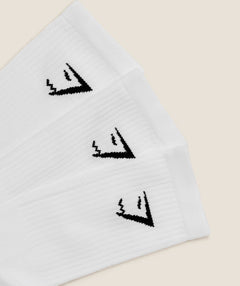 Gymshark Crew Socks 3Pk GS White