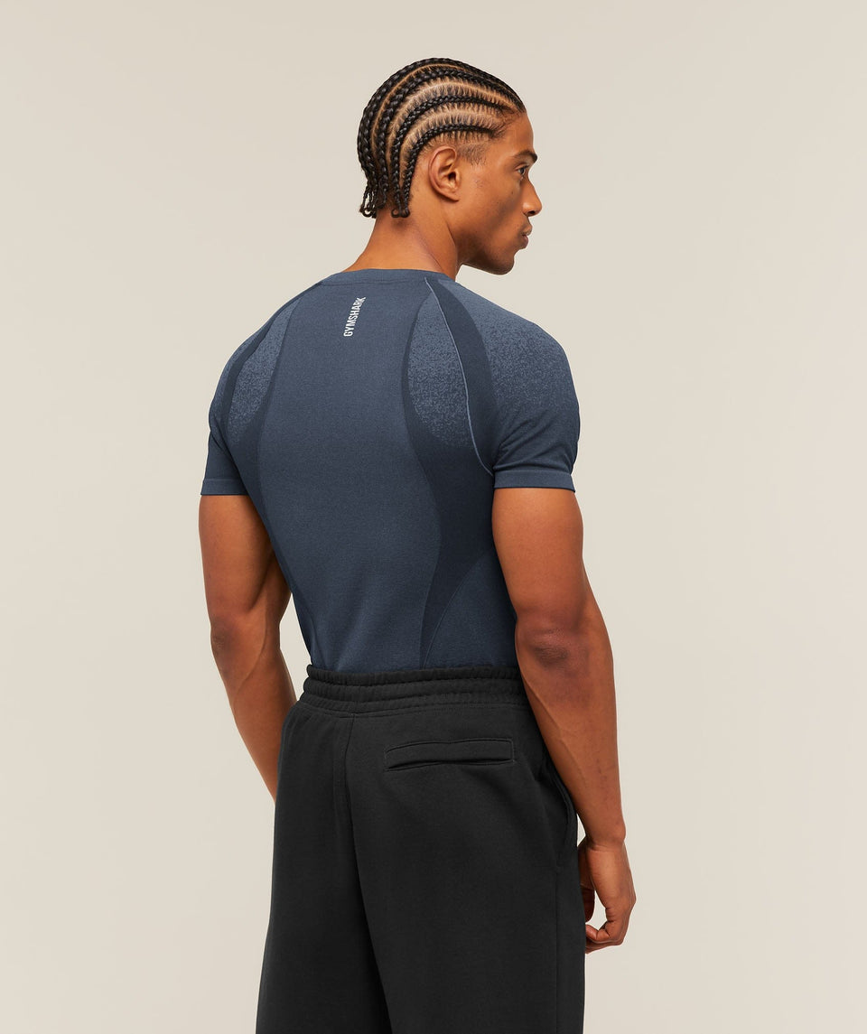 Gymshark Shadow Seamless T-Shirt Heavy Blue