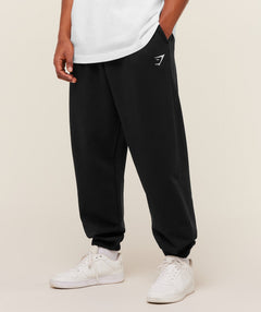 Gymshark Crest Oversized Joggers GS Black