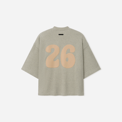 Fear Of God Essentials Heavy Jersey Merch T-Shirt Boxy Fit Washed Seal Heather