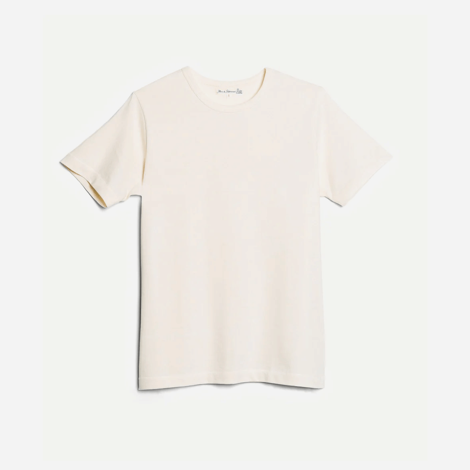 Merz B Schwanen 215 Loopwheeled Classic Fit Midweight T-Shirt Nature