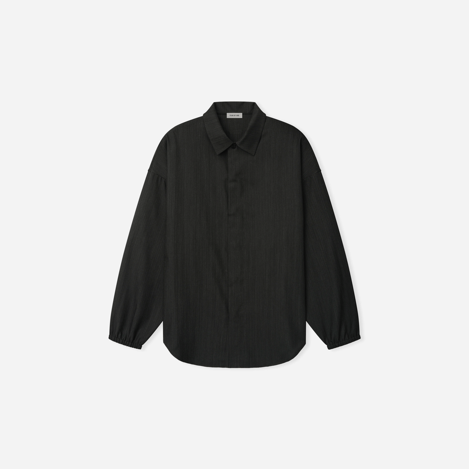 Fear Of God Black Striped Wool Elastic Cuff Shirt