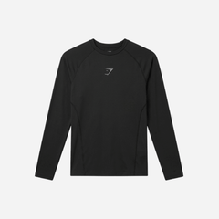 Gymshark Element Baselayer Long Sleeve T-Shirt Black Compression Fit