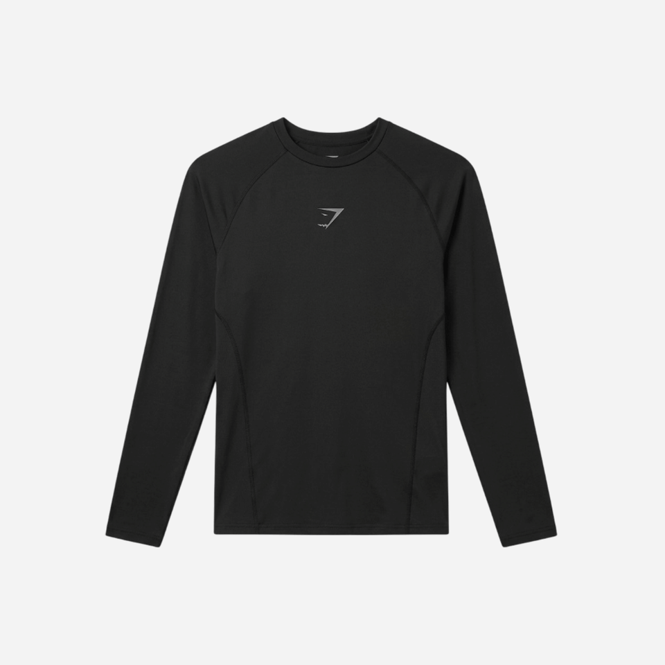 Gymshark Element Baselayer Long Sleeve T-Shirt Black Compression Fit