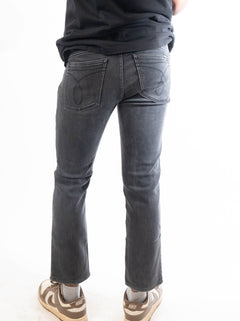 Calvin Klein Jeans Visual Washed Black Cotton Slim Fit Jeans (30)