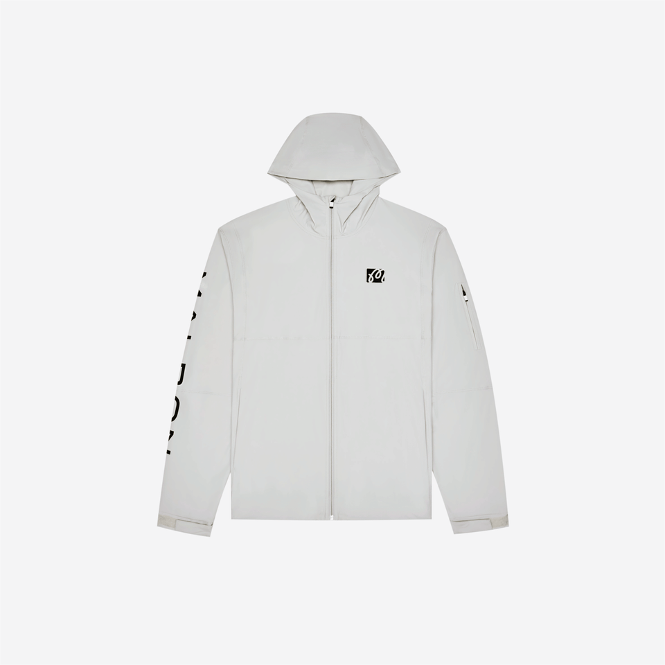 Malbon Performance Full Zip Shell Jacket Silver