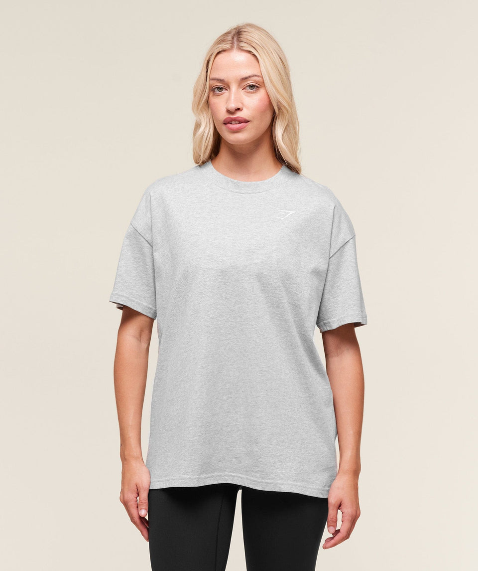 Gymshark Training Oversized T-Shirt  - Light Grey Marl