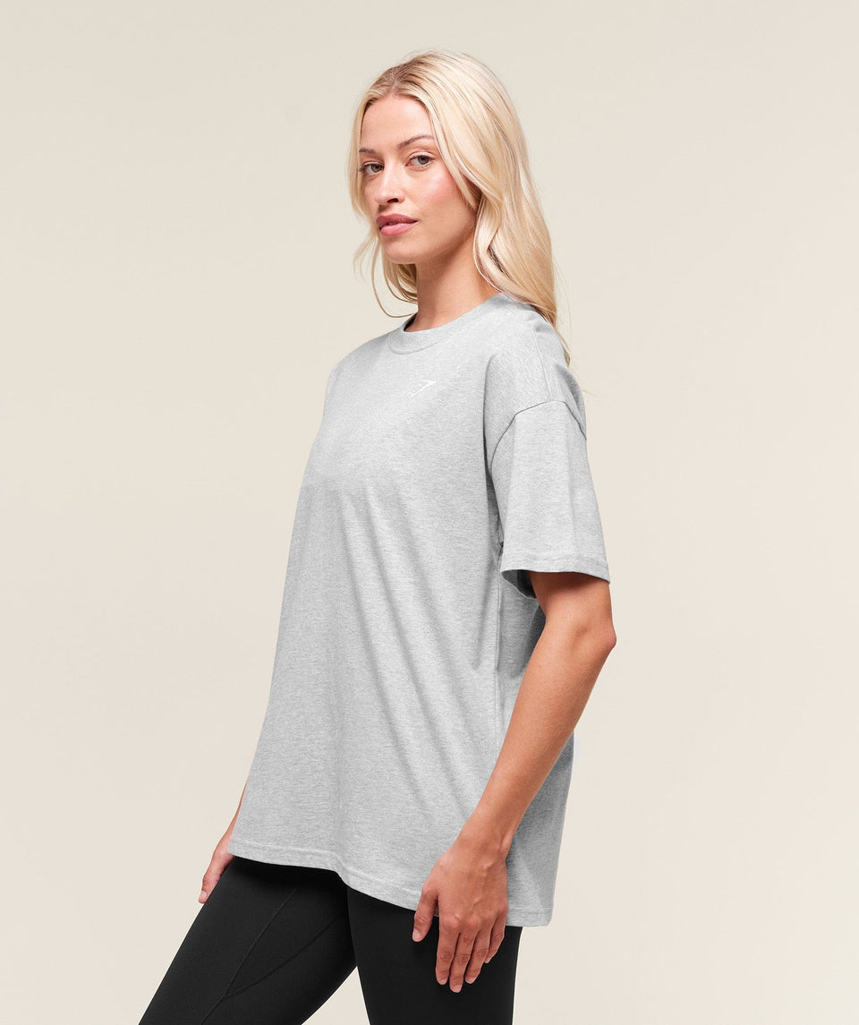 Gymshark Training Oversized T-Shirt  - Light Grey Marl