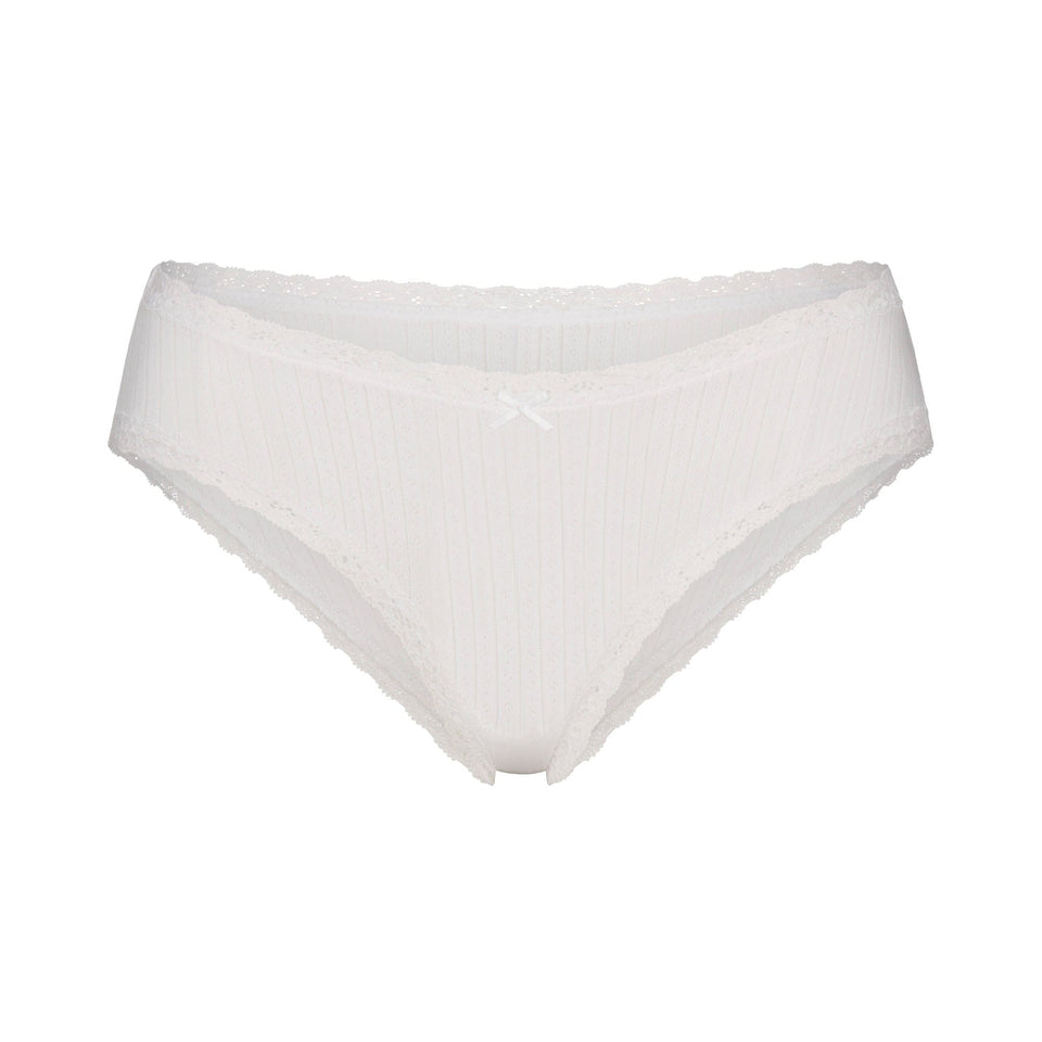 Lightweight Cotton Lace Brief