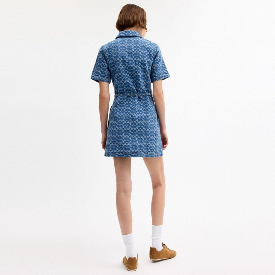 Signature Denim Dress In Organic Cotton