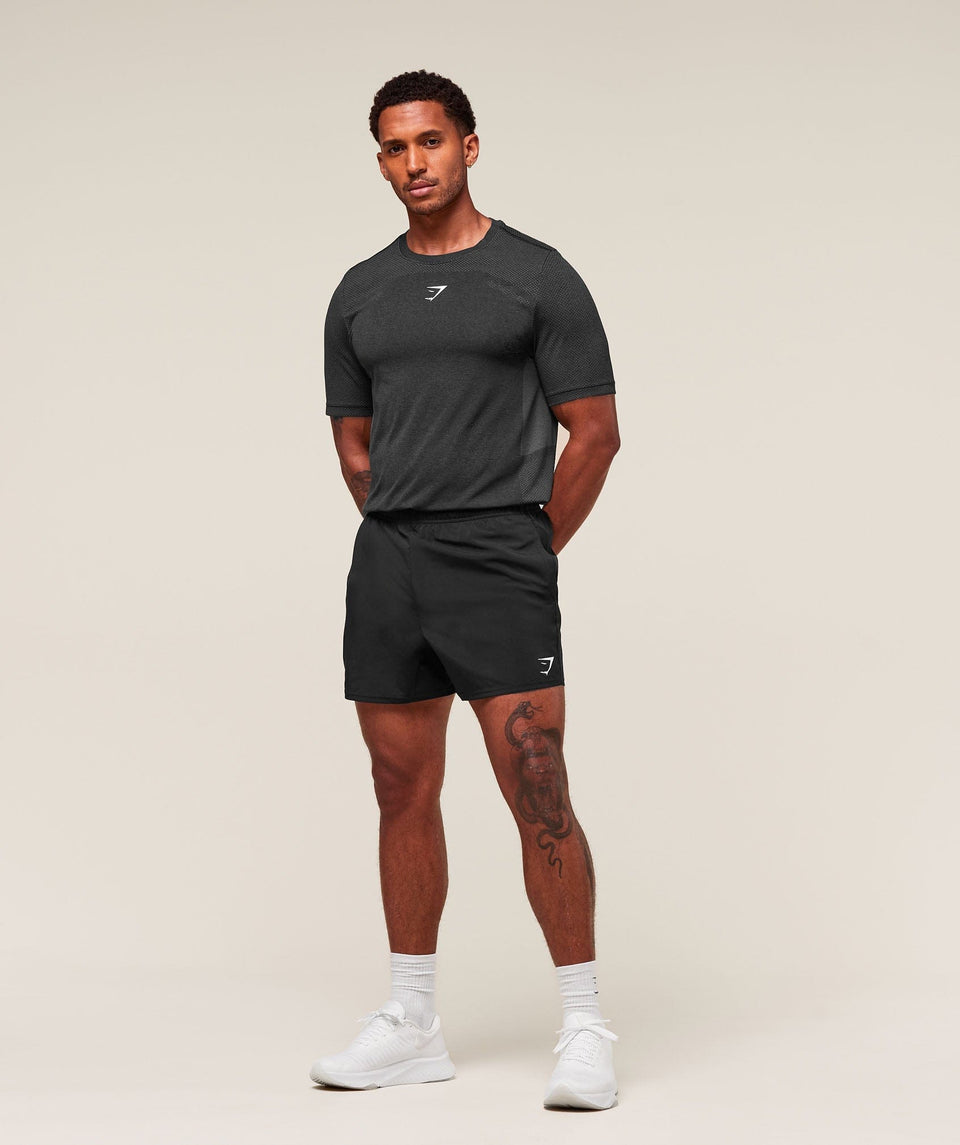 Gymshark Lightweight Seamless T-Shirt - Black/Silhouette Grey