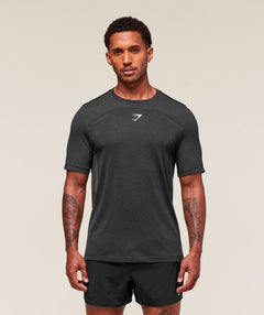 Gymshark Lightweight Seamless T-Shirt - Black/Silhouette Grey