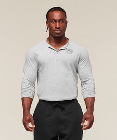 Gymshark Legacy Henley - Light Grey Marl