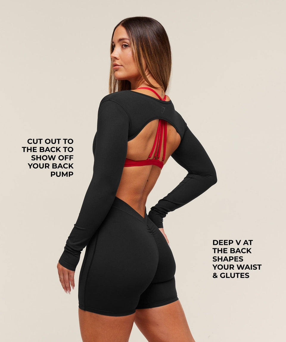 Gymshark Lifting Dipped Waistband All-In-One - Black