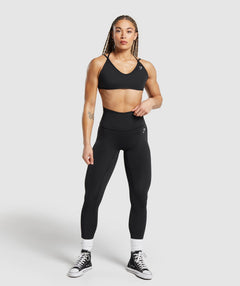 Gymshark Back Gains Sports Bra - Black