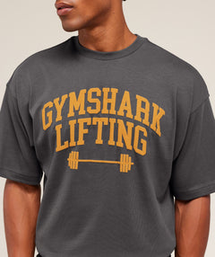 Gymshark Gymshark Lifting Barbell T-Shirt - Onyx Grey
