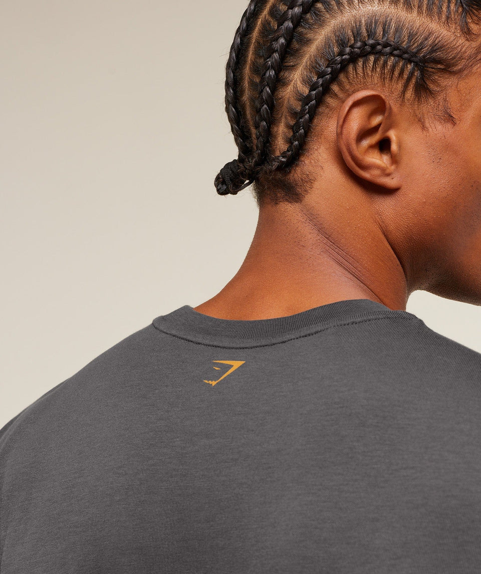 Gymshark Gymshark Lifting Barbell T-Shirt - Onyx Grey