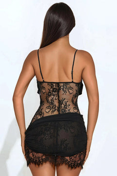 True Lust Lace Mini Dress - Black