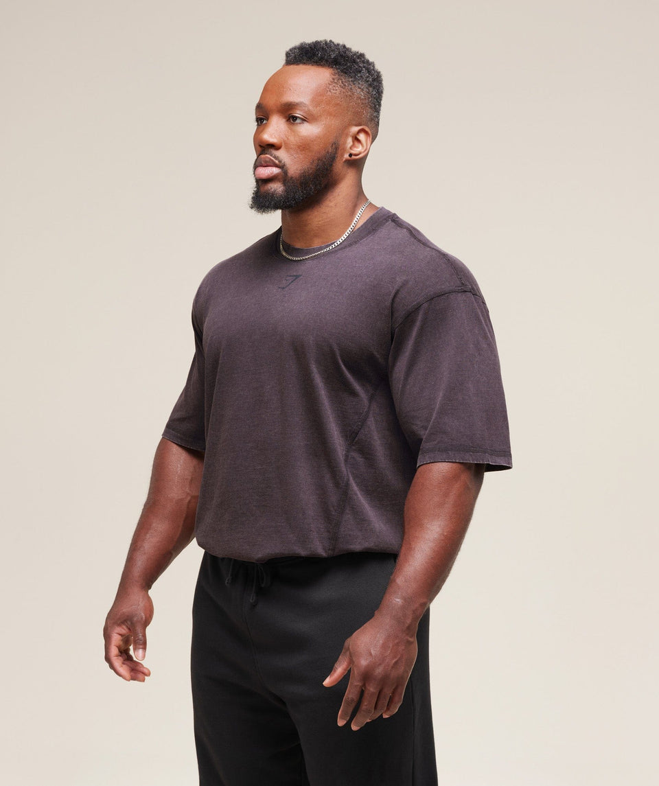 Gymshark Heritage Washed T-Shirt - Plum Brown