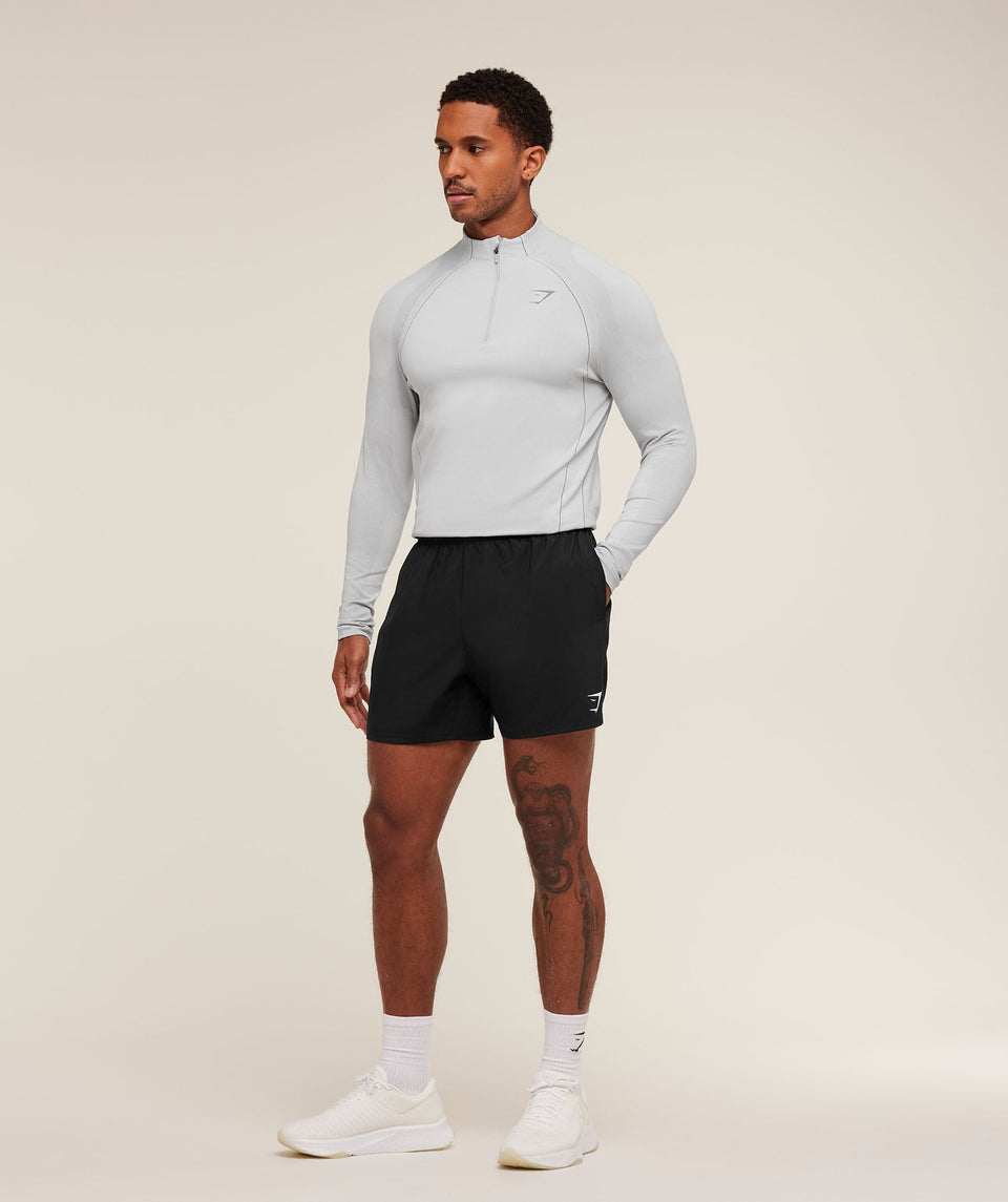 Gymshark Apex Seamless 1/4 Zip - Light Grey/Medium Grey