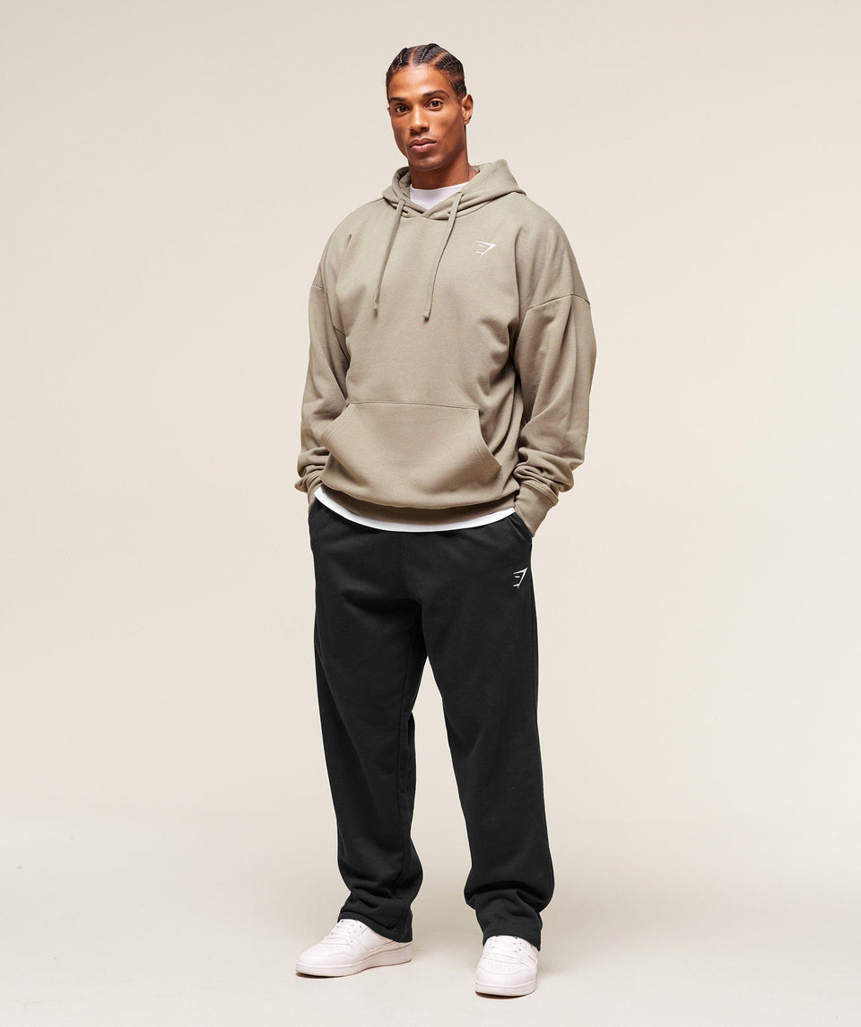Gymshark Crest Oversized Hoodie - Linen Brown