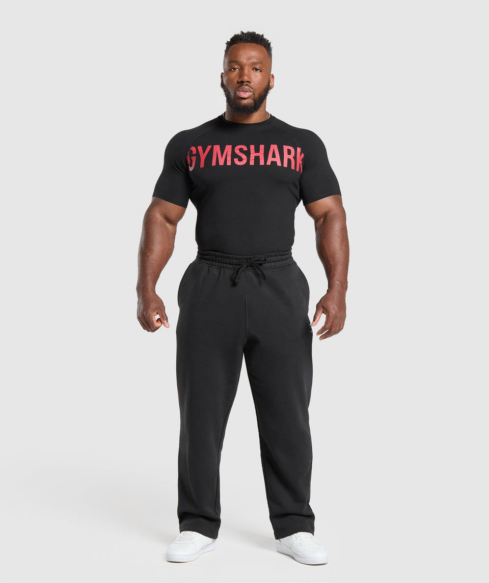 Gymshark Prime T-Shirt - Black/Vivid Red
